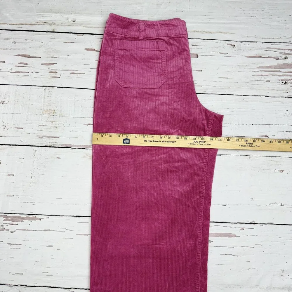 Maeve The Colette Pink Corduroy Wide Leg Crop Pants - Picture 9 of 9
